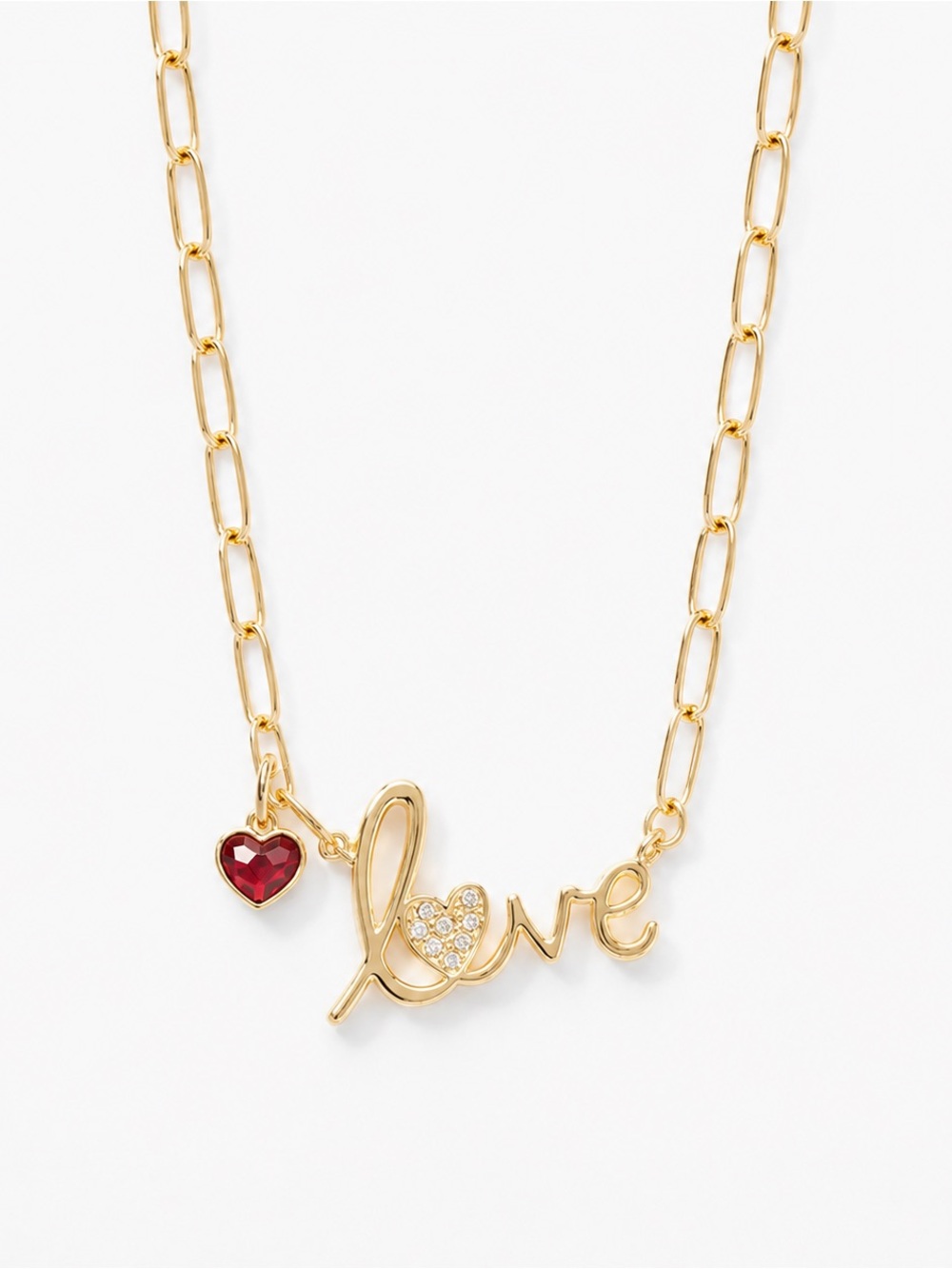 Touchstone Crystal Love Script Necklace